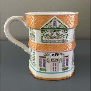 Lenox Village Cafe Mug Fine Porcelain-1992-Orange: New